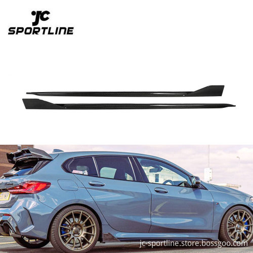 BMW F40 118i M135i Hatchback 20UP Carbon Side Skirt Extension Spoiler